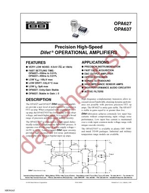 OPA637AM datasheet  